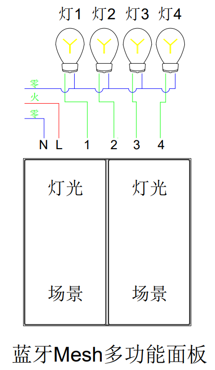蓝牙多功能面板接线图